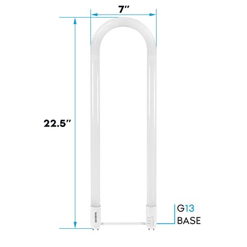 Luxrite U Bend LED Tube Light, T8 T12, 17.5W (32W Equivalent), 3 Colors 3500K | 4000K | 5000K, 2100 Lumens, Fluorescent Light Tube Replacement, Direct or Ballast Bypass, UL Certified, G13 Base, 2-Pack - Image 4