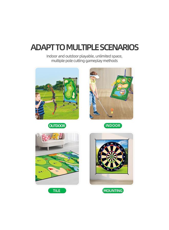 الأزرق جي دبليو <منتجات جديدة في أوروبا> ألعاب رياضية للأولاد في الهواء الطلق لعبة غولف كرة لزجة السهام 3 في 1 ألعاب - Image 4