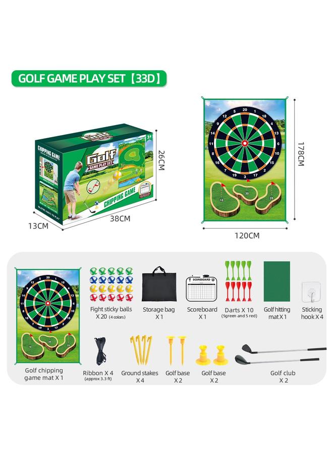 الأزرق جي دبليو <منتجات جديدة في أوروبا> ألعاب رياضية للأولاد في الهواء الطلق لعبة غولف كرة لزجة السهام 3 في 1 ألعاب - Image 1