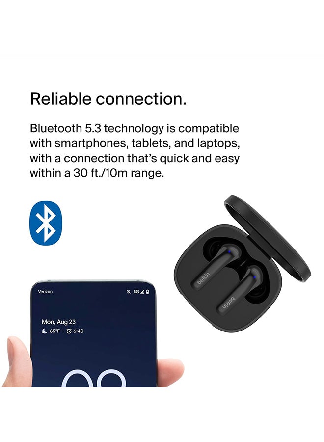 belkin Renewed - Sound Form Motion True Wireless Earbuds Black - Image 3