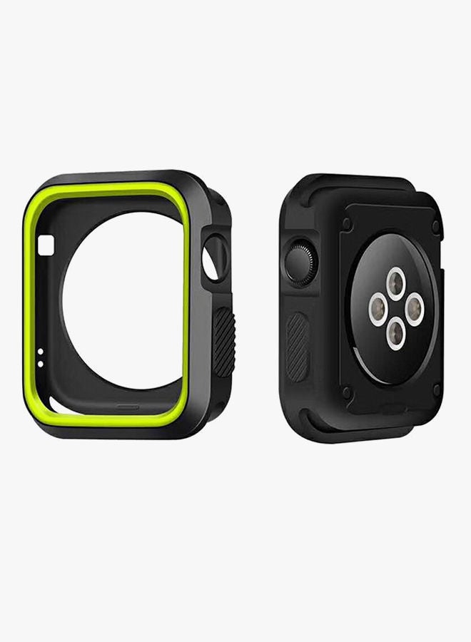 NIBEMINENT Protective Cover For Apple Watch Series 3 42mm Green/Black - Image 2