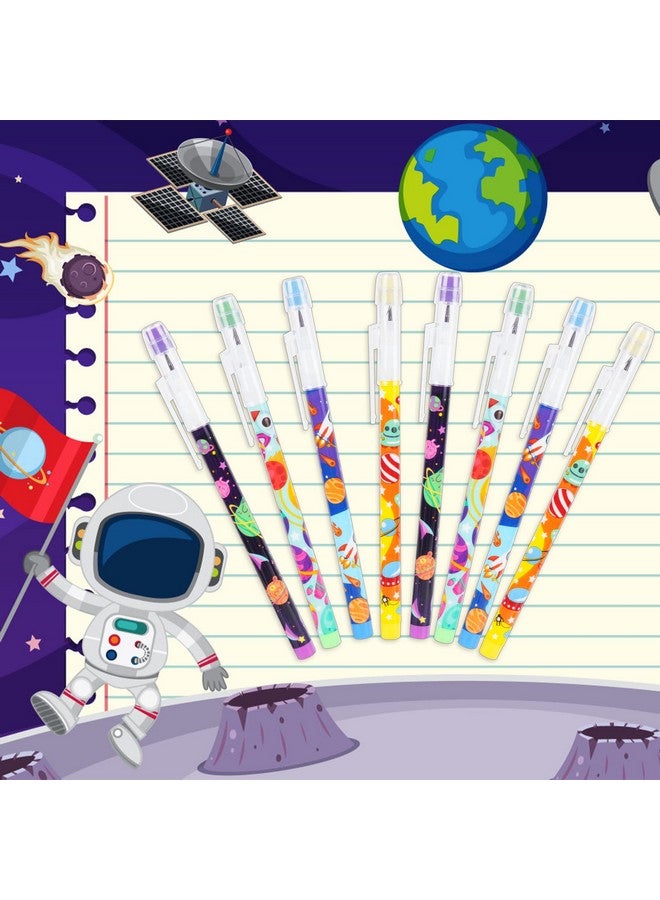Kolewo4ever 48Pcs Space Multi Point Pencils Fun Astronaut Pencils Planet Rocket Space Ship Pencils Non Sharpening Pop Up Pencil For Classrooms, Student Reward, Space Party Favors - Image 5