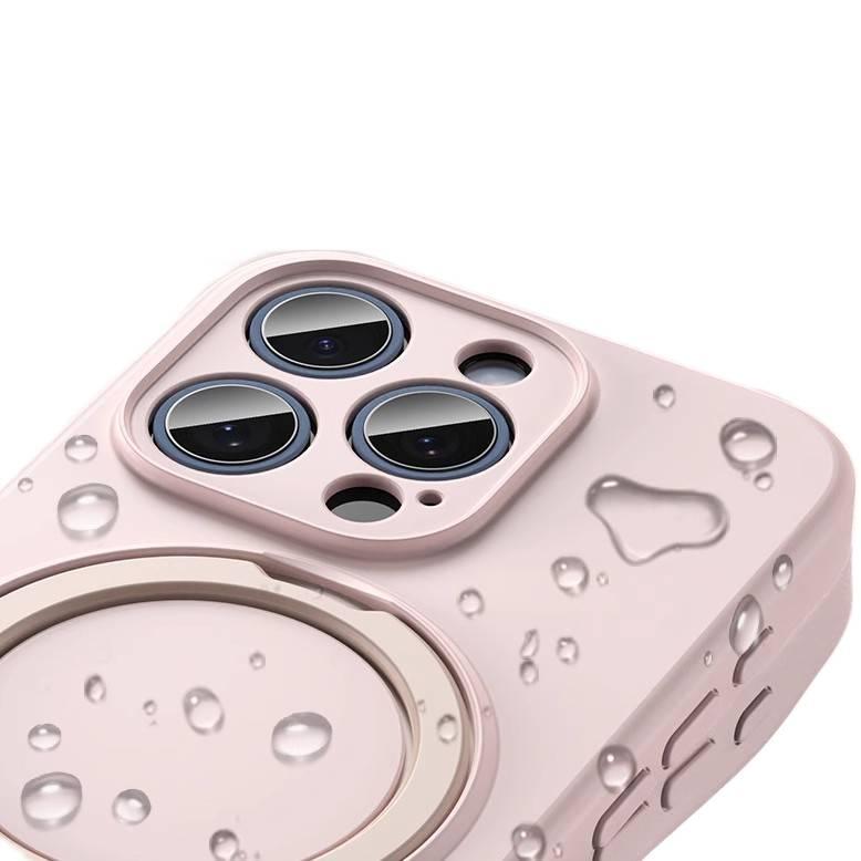 MS Silicone MagSafe Case for iPhone 14 / 14 Plus / 14 Pro / 14 Pro Max with Drop Protection and Kickstand plus Shockproof plus Strong Magnetic plus Full Coverage in Titanium Grey - Image 3