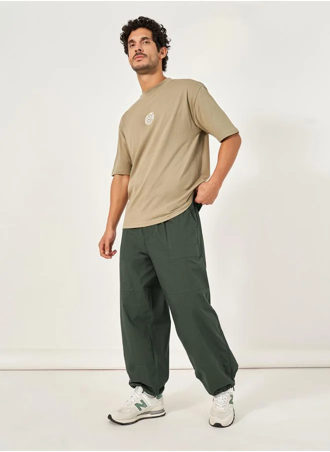 ستايلي Mid Rise Baggy Parachute Fit Pants