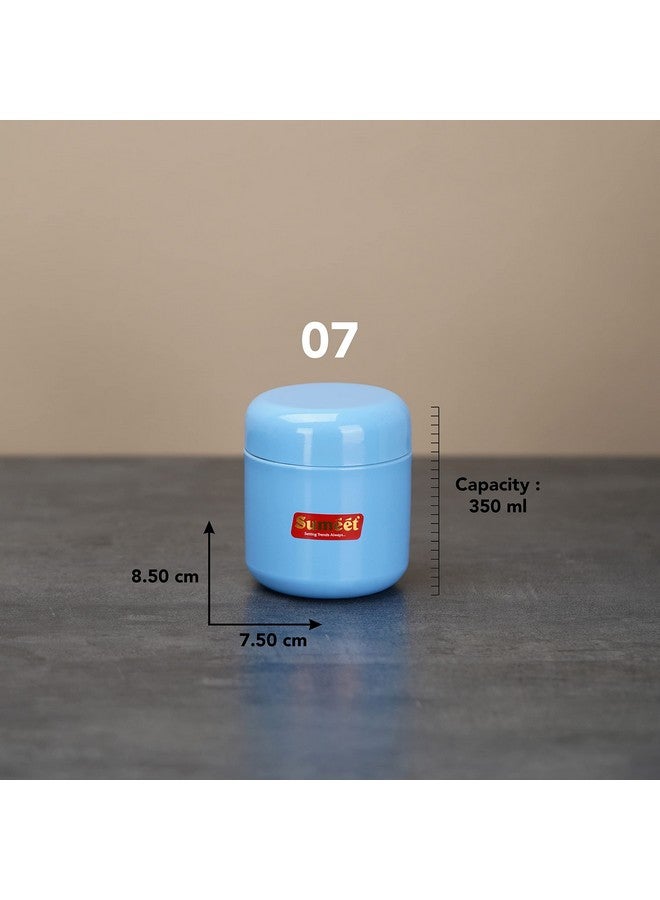 Sumeet Stainless Steel Multi Color Small Canisters/Jars/Storage Containers Set Of 6Pcs, 350 Ml Capacity Each, 7.5Cm Dia, Multi Color, Multicolor - Image 4