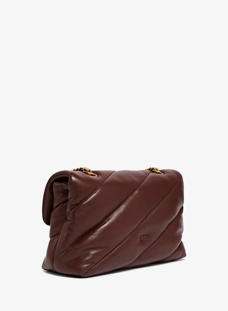 PINKO Medium Puff Maxi Quilt Love Bag