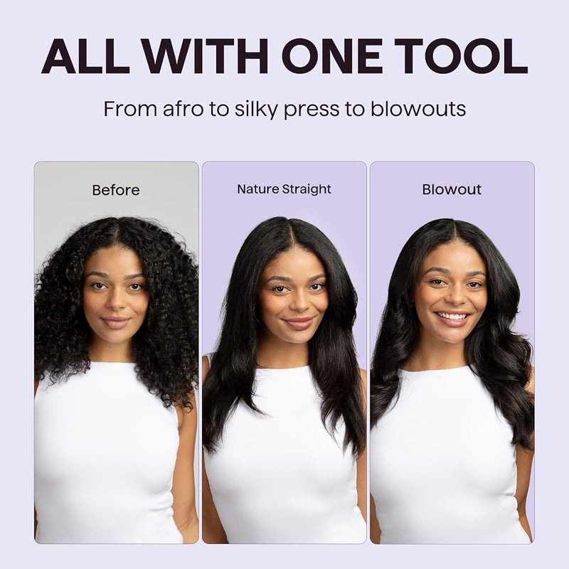 ويفي توك 1 Wavytalk فرشاة حرارية، Blowout Boost فرشاة دائرية ساخنة 1.5 بوصة لمظهر البلوت، جهد مزدوج، سيراميك تورمالين، تقنية الأيونات السالبة، 5 إعدادات حرارة لجميع أنواع الشعر، ضرر حرارة أقل، وردي - Image 1