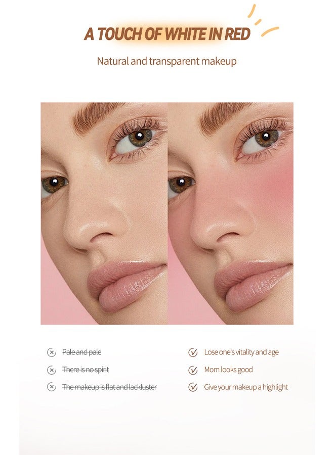 PAGE VINE Pocket Blush -  Long Lasting Smooth Lipstick Blush Stick, Matte Highly Chroma Blusher Paste, Waterproof Blusher Cream #01 - Image 5