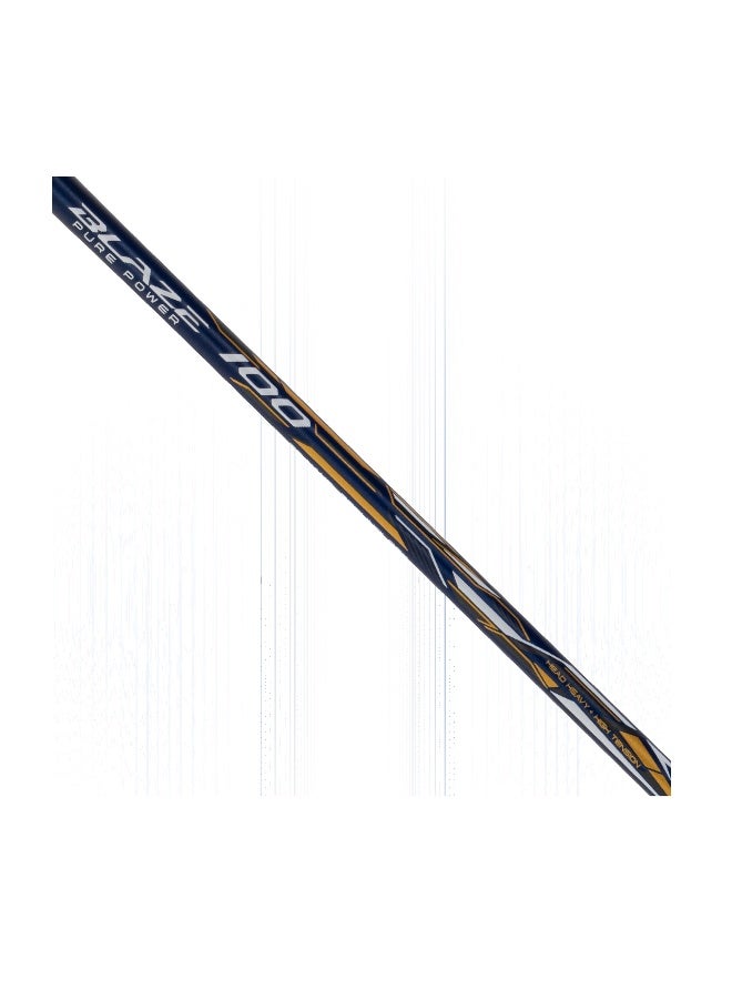 Li-Ning Blaze 100 78G Carbon Fibre Badmiton Racket Strung Badminton Racket with Free Full Cover  (Navy/White/Gold) - Image 3