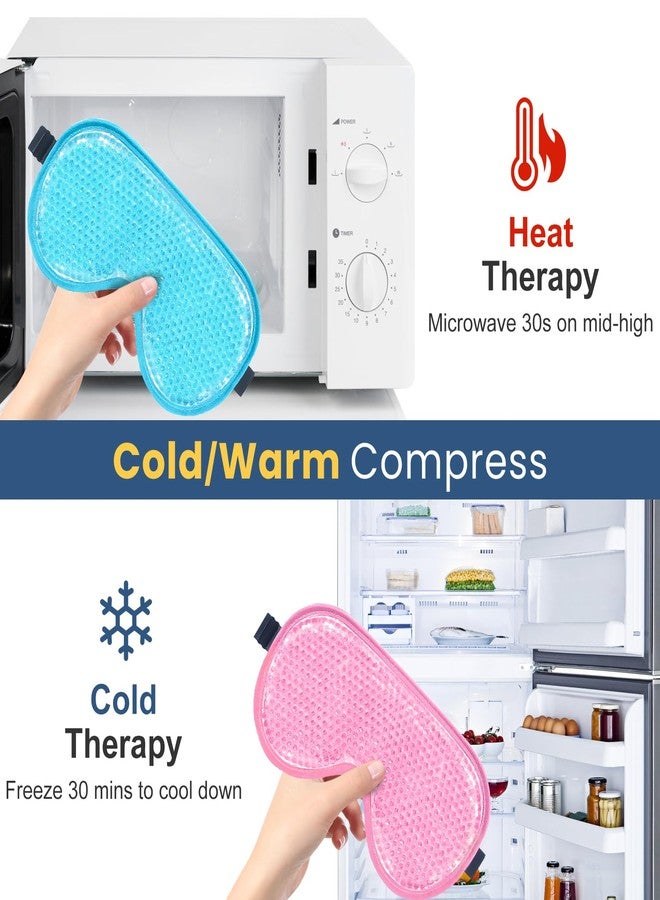 BeeVines XL Size Gel Eye Mask, 2 Pack Cooling Ice Masks for Puffy Eyes for Men & Women, Cold & Warm Compress for Post Surgery, Puffiness, Allergies, Sinuses & Migraines - Image 5