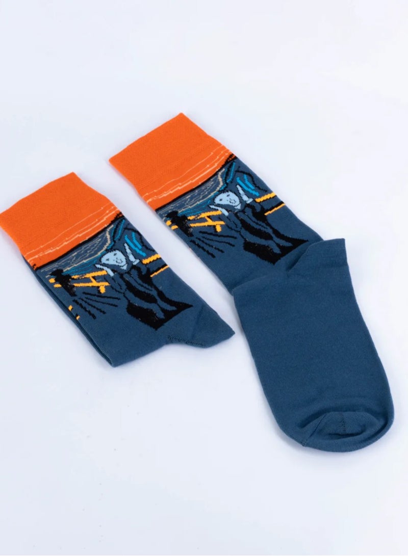 جوارب فيلم "سكريم" – جوارب مريحة وأنيقة بطابع الرعب للرجال والنساء والأطفال، مثالية لعشاق أفلام الرعب