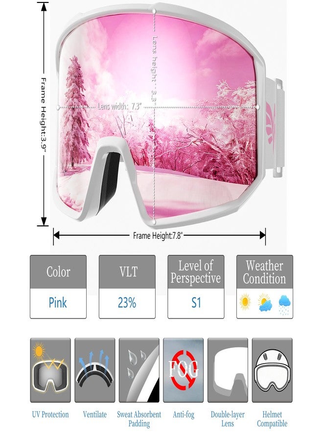 AzureWings Ski Goggles,Snowboard Goggles for Men Women Adults Youth 100% UV Protection/Anti-fog/Wide Vision - Image 3