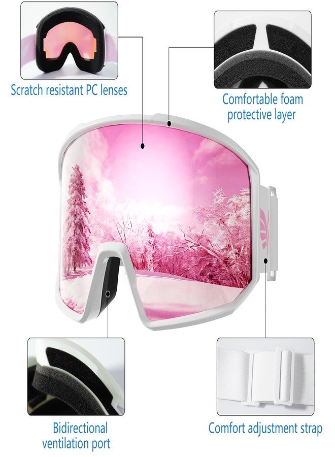 AzureWings Ski Goggles,Snowboard Goggles for Men Women Adults Youth 100% UV Protection/Anti-fog/Wide Vision - Image 5