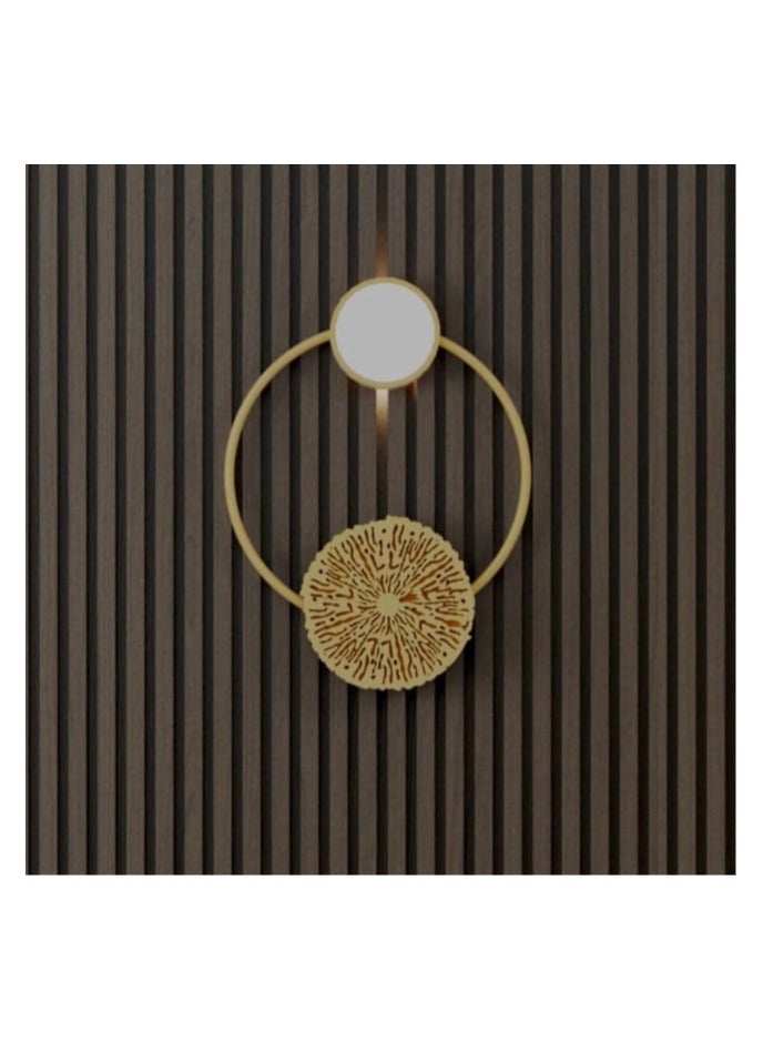 يوكاندل 3قطع من  اضاءة جدارية مودرن راقية دائرة باللون الذهبي - Image 1