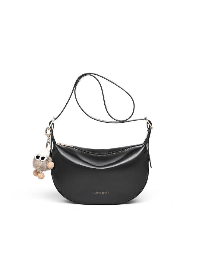 Yuyula Women's Handbag, Cowhide Crossbody Bag, Luxury Shoulder Dumpling Bag, Birthday And Christmas Gift For Women And Wives - Image 3