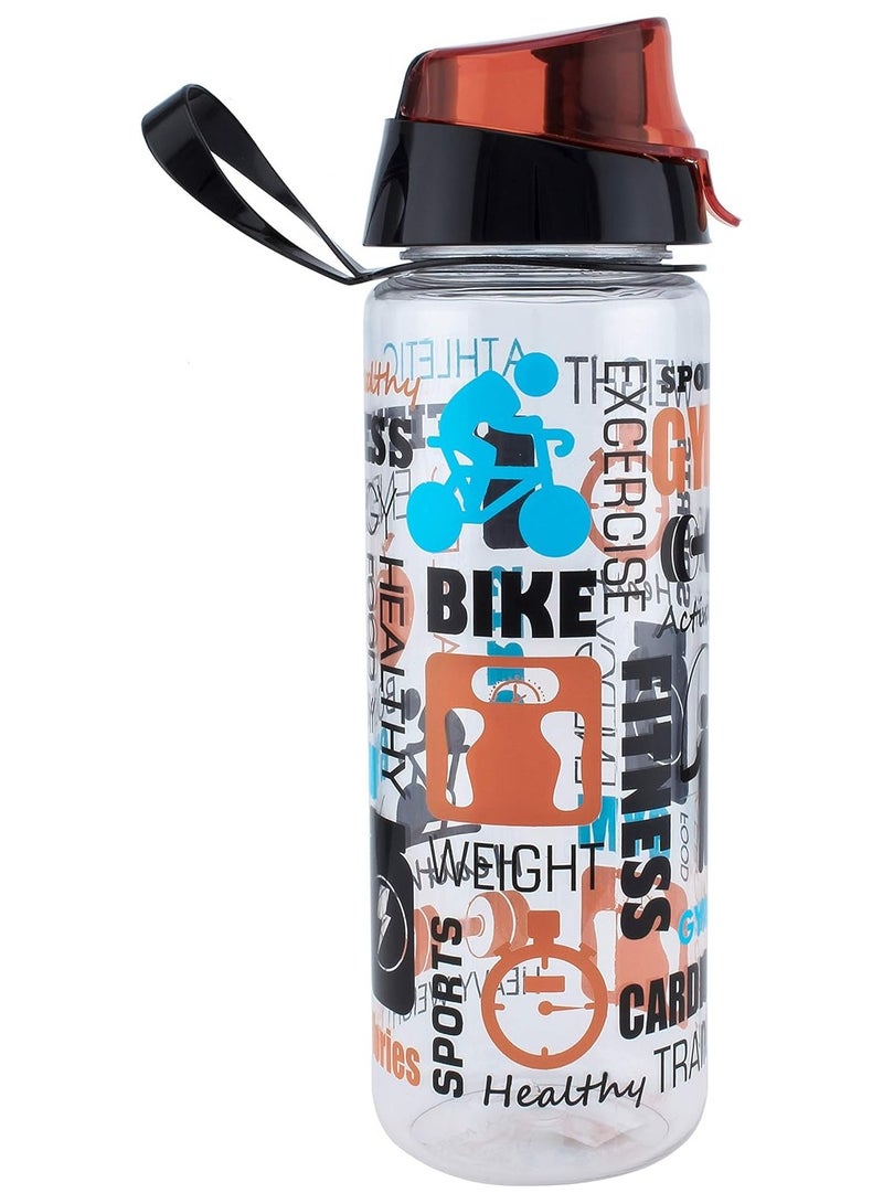 HEREVIN Herevin Drinking Water Bottle With Cover Lock 750ml Assorted Design (Made in Turkey)  - Image 1