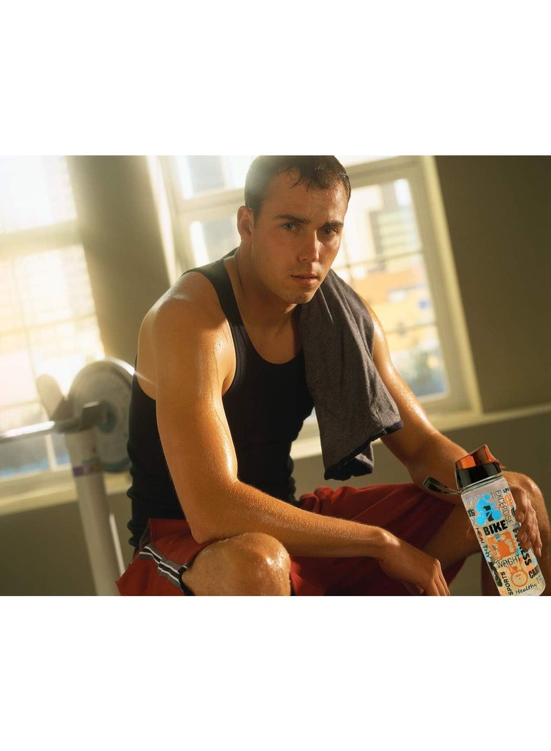 HEREVIN Herevin Drinking Water Bottle With Cover Lock 750ml Assorted Design (Made in Turkey)  - Image 3