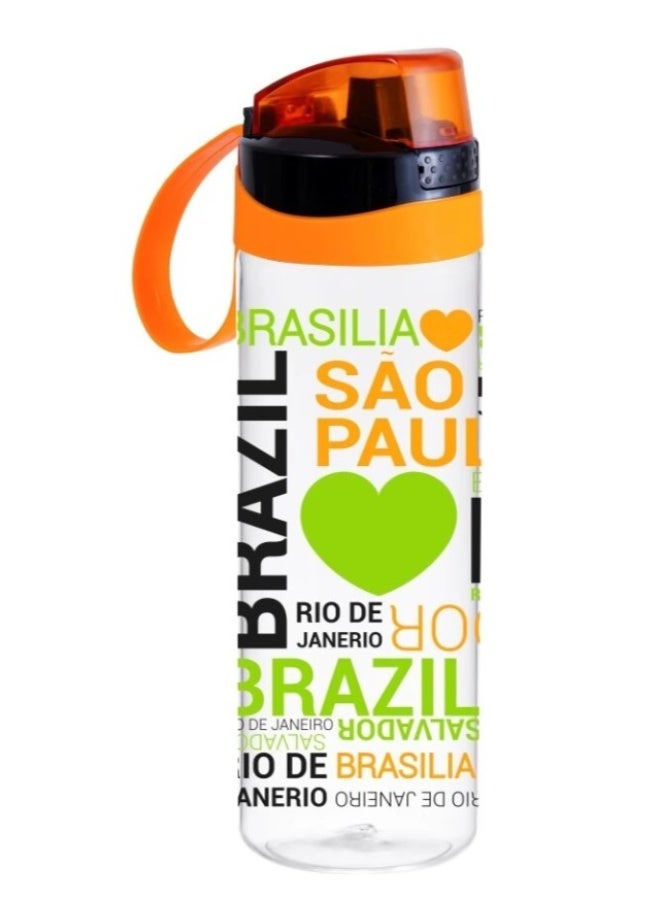 هيرفين زجاجة مياه شرب هيرفين مع قفل غطاء 750 مل تصميم متنوع (صنع في تركيا)