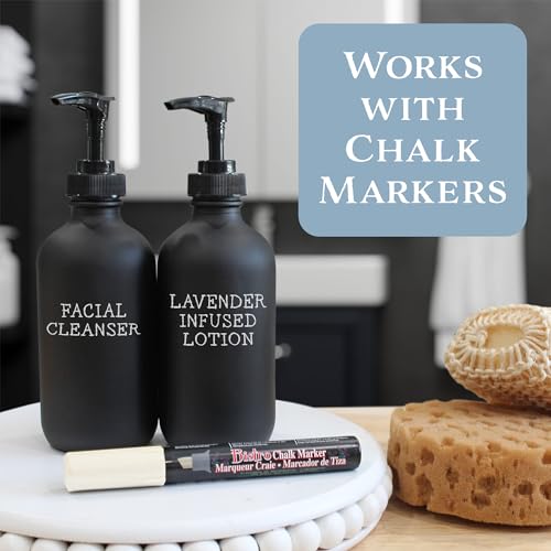 Cornucopia Brands Black Coated 8-Ounce Glass Pump Bottles (4-Pack), Great for Lotions, Liquid Soap, Aromatherapy and More - Image 3