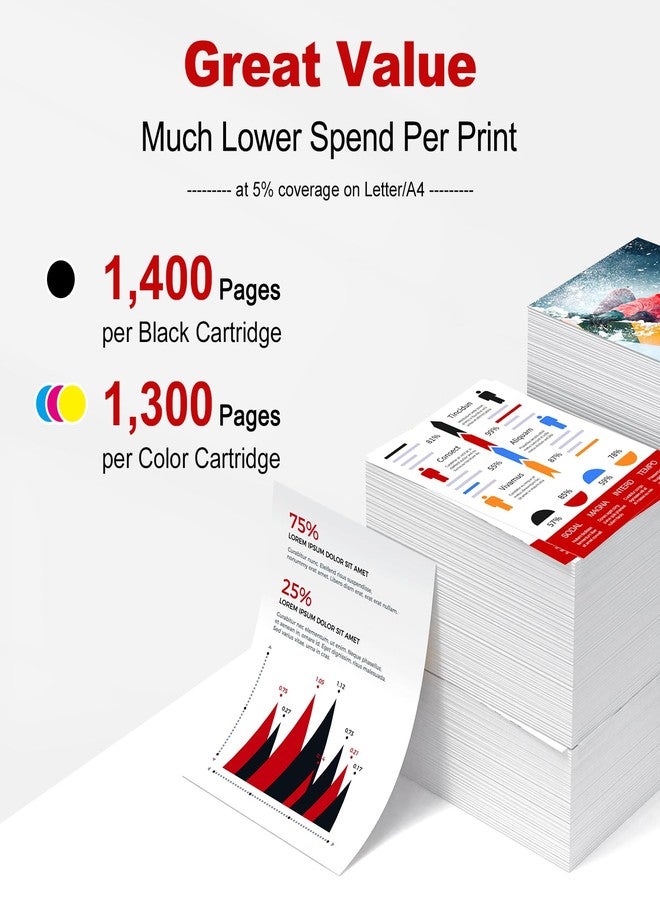 v4ink 067H 067 Toner Cartridge High Capacity Compatible Replacement for Canon 067H Works for Canon Color imageCLASS MF656Cdw MF654Cdw MF653Cdw LBP633Cdw LBP632Cdw LBP630 MF650 Printer 4-Pack - Image 3