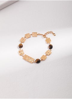 Vintage Gold Sterling Silver Tiger Eye Bracelet