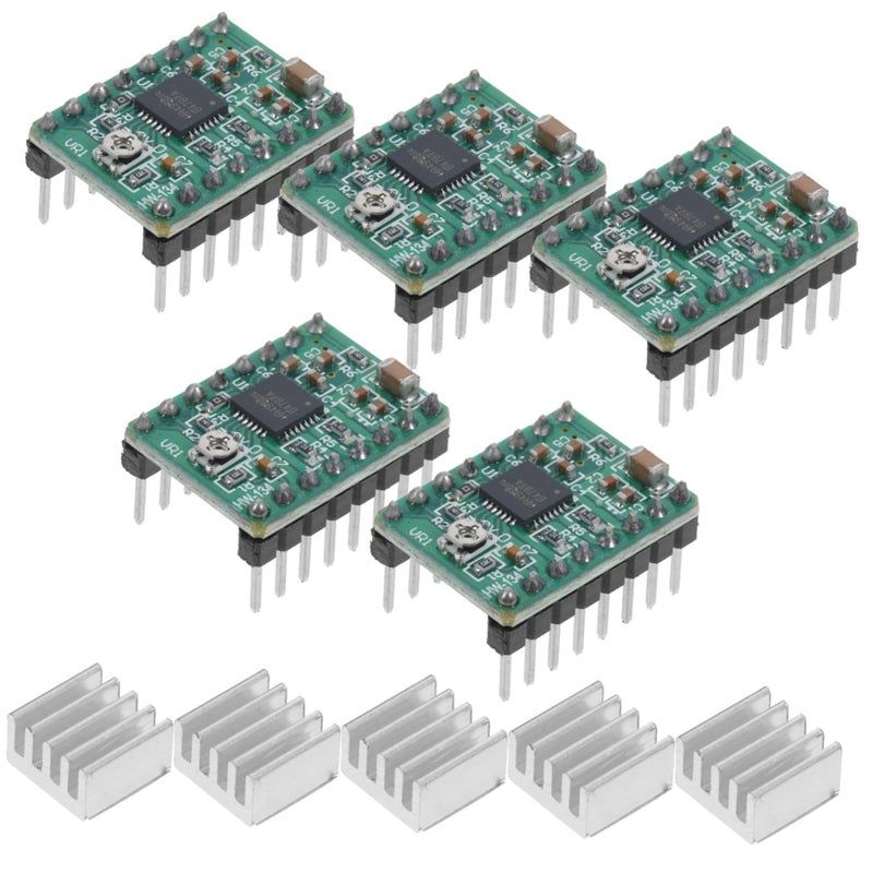 Stepper Motor Driver Module 5Pcs with Heat Sink for 3D Printer CNC Machine Five Resolutions - Image 2