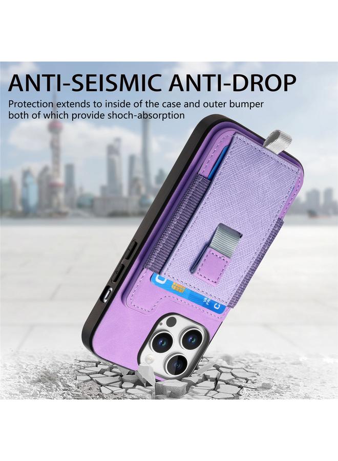 Zaboon Case For iPhone 11 Pro Max Retro Magsafe Cross Leather Pull-Out Card Bag Back Phone Case - Image 4