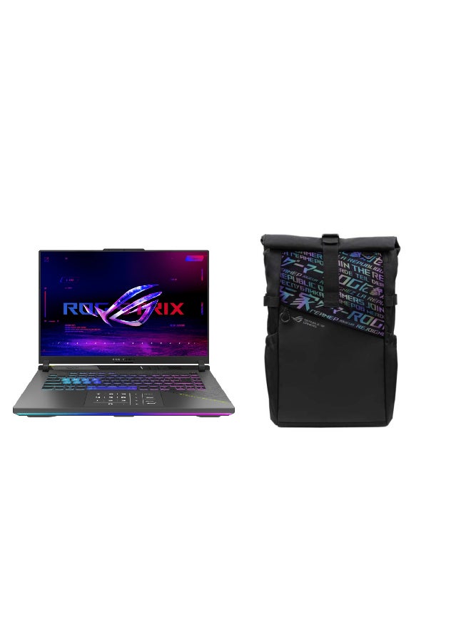 أسوس لابتوب الألعاب ROG Strix G16 بشاشة WUXGA (1920X1200) مقاس 16 بوصة، مع معالج Core i7-14650HX/ذاكرة RAM سعة 16GB DDR5/قرص SSD سعة 1TB/نظام Windows 11/بطاقة رسومات Nvidia GeForce RTX 5060 سعة 8GB + حقيبة ظهر مجانية - Image 1