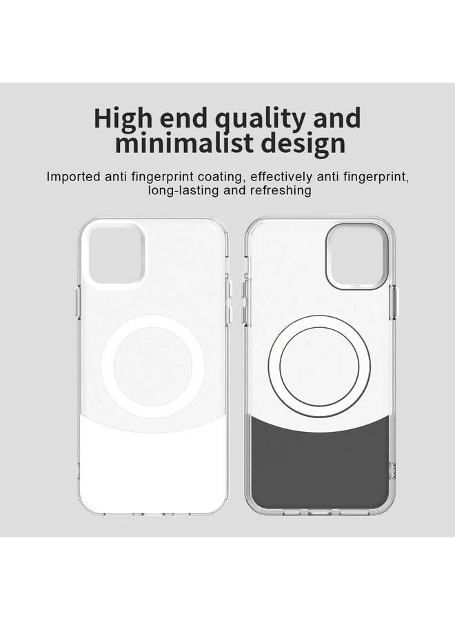 زبون جراب لهاتف iPhone 11 Pro Max من سلسلة Color Blocking MagSafe المغناطيسي PC Hybrid TPU - Image 4