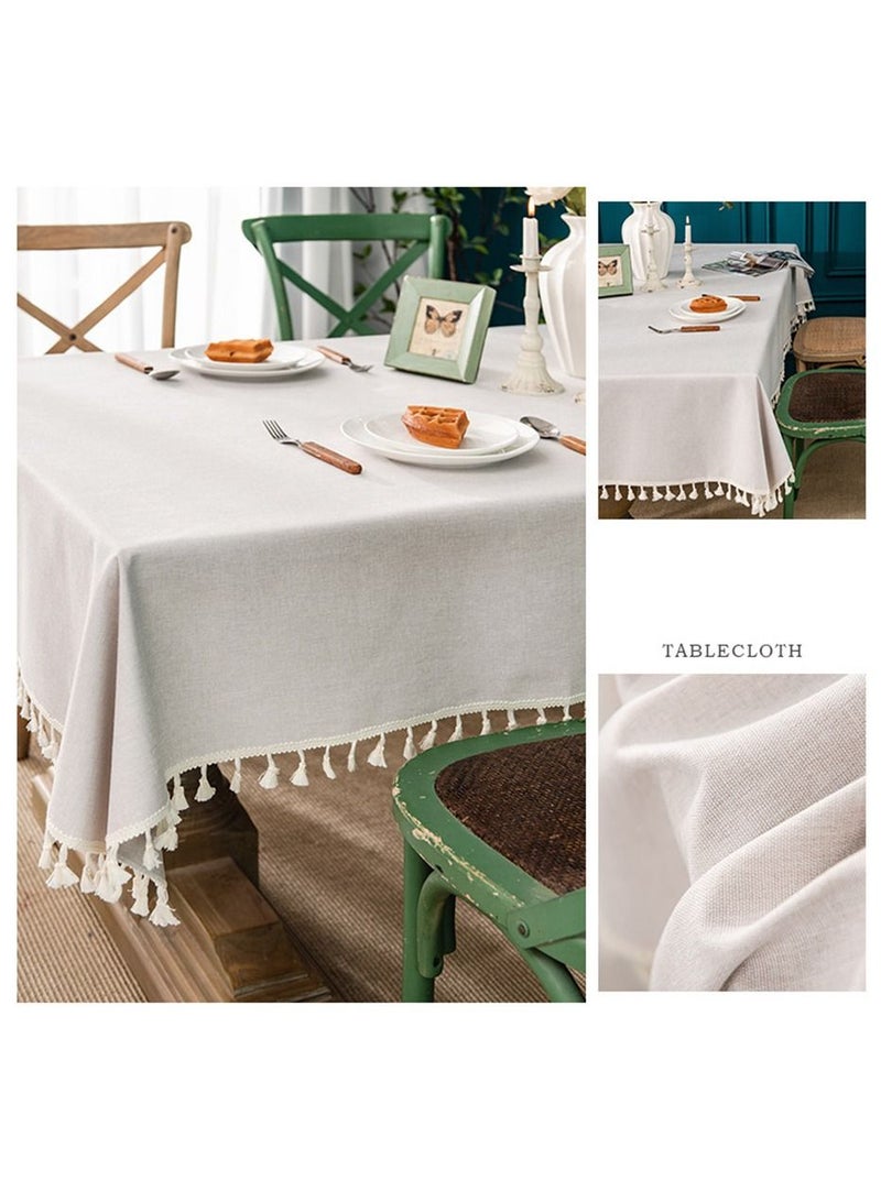 NIBEMINENT Waterproof and oil-proof cotton linen tablecloth no need to clean tablecloth  - Image 2