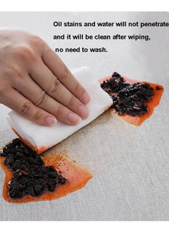 NIBEMINENT Waterproof and oil-proof cotton linen tablecloth no need to clean tablecloth  - Image 4