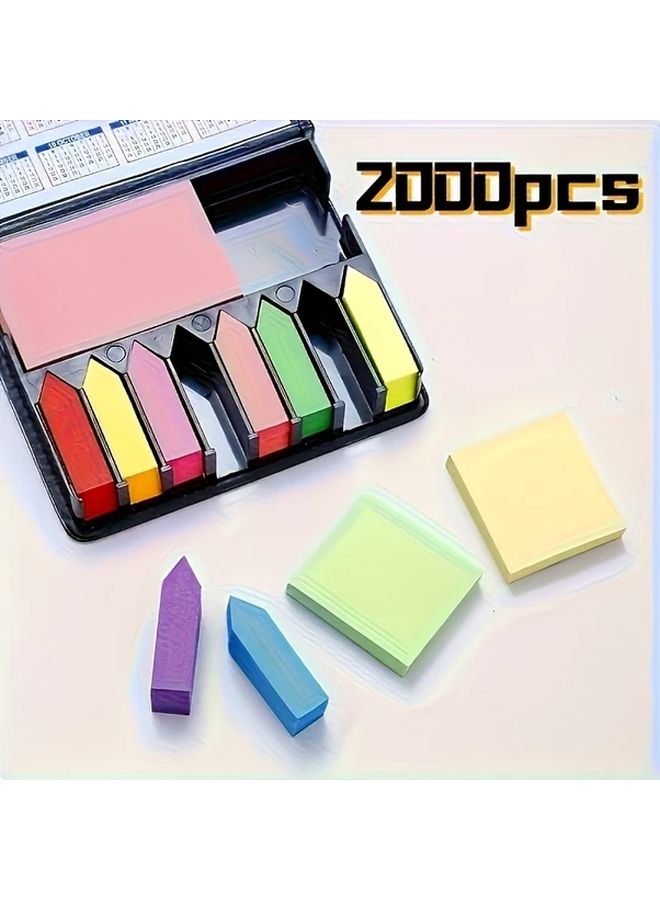 2000 Colorful Self Adhesive Divider Labels with Leather Storage Box Vintage Style Index Labels - Image 4