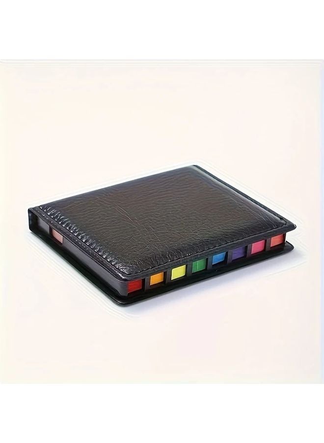 2000 Colorful Self Adhesive Divider Labels with Leather Storage Box Vintage Style Index Labels - Image 1