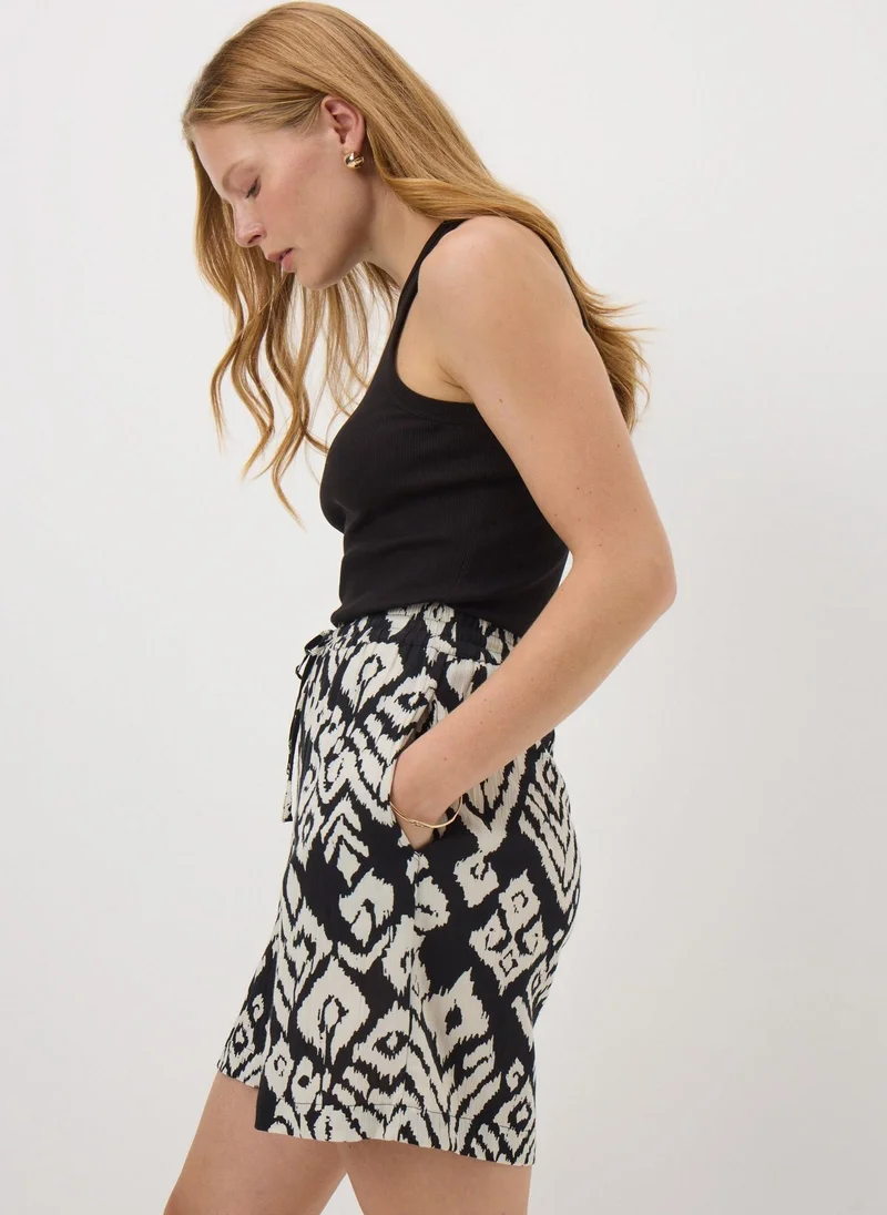 Matalan Black Mono Crinkle Shorts