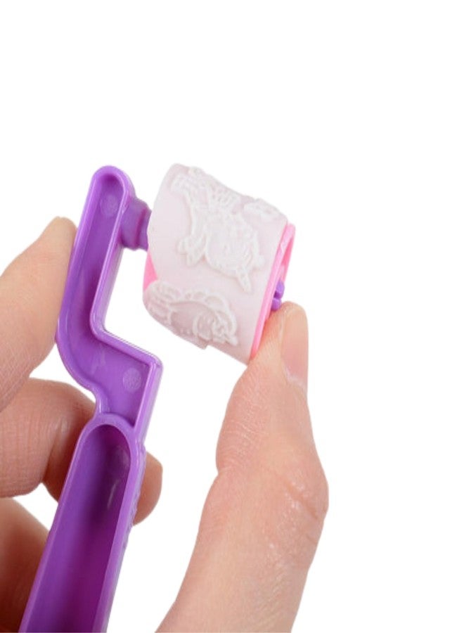 Sakuya Roller Seal Stamp with Inkpad for Kids | Handle Wheel Roller Stamp Set | Cute Stationery Items for Girls & Boys | Return Gift for Birthday Parties | Art Kit for Children - Animal - Image 3