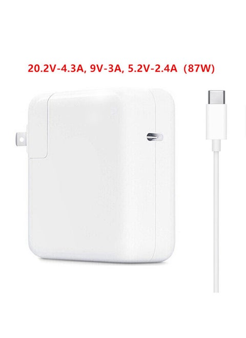 Cross Border Hot Sale 61W87W96W For Apple Laptop Power Adapter Macbook Computer Charger-Color:87w Type-c With 2m Cable-Specifications:European Regulations