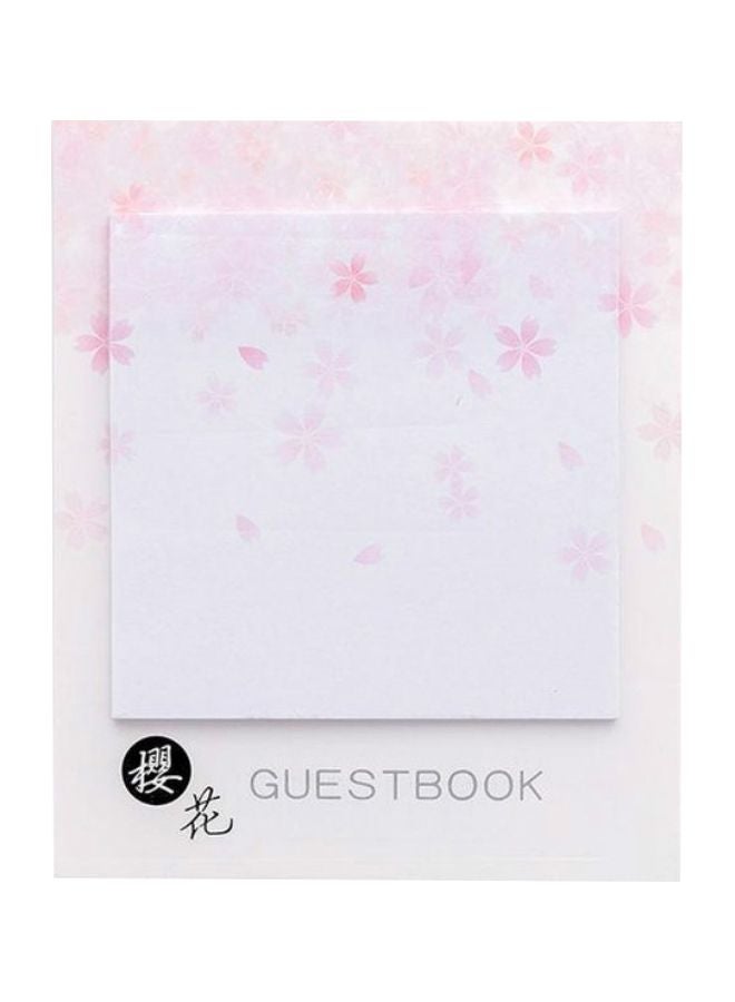 NIBEMINENT Pack Of 2 Self-Adhesive Sticky Note Cherry Blossom Snow Moon