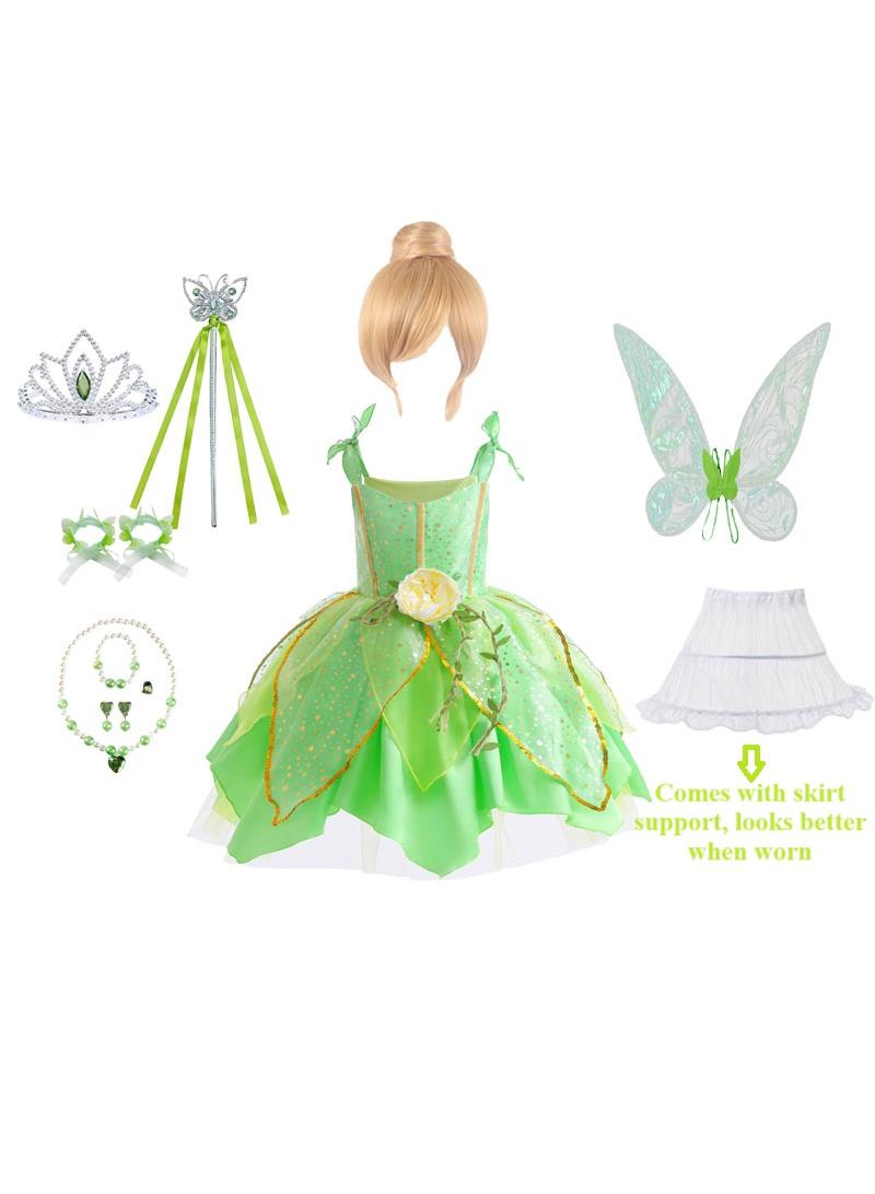 عام 1 مجموعة تينكر بيل ديلوكس لعب دور حزب زي فتاة أفضل هدية اليوم الدولي للأطفال هدية - Image 1