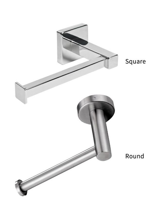 NIBEMINENT Wall Mount Toilet Paper Holder Silver 19.0x10.0x6.5cm  - Image 2