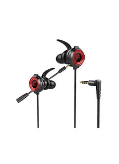 Faster Wired Gaming Earphones with 3.5mm Jack - Noise Canceling Stereo Bass In-Ear Gaming Earbuds with Detachable HD Microphone, Built-in Volume Controls - For PS5, PS4, Xbox, iPhone, and Smartphones - Gaming Headphones for E-Sports (Red)  - Image 3