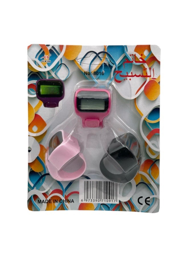 Digital Electronic Finger Counter Set, 3 Pieces, Multi-Color LED - Image 1
