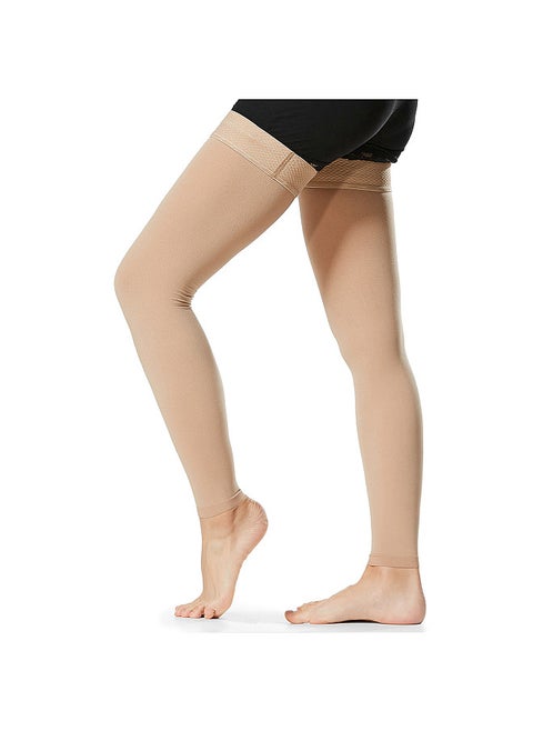 1 Pair Thigh High Socks, Men Women 20-30 mmHg Stockings Sleeves, for Varicose Vein Swelling