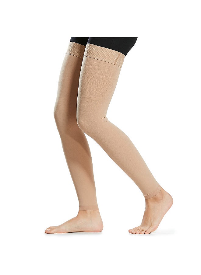 1 Pair Thigh High Socks, Men Women 20-30 mmHg Stockings Sleeves, for Varicose Vein Swelling