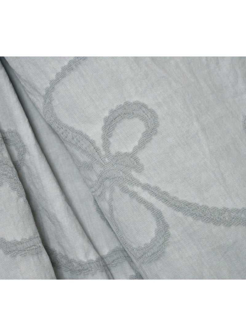 السرعوف الذهبية طقم غطاء لحاف من قماش الجاكار القطني بنسبة 100% من GOLD MANTIS مقاس كوين 240 × 220 سم - طقم سرير بوهو أنيق مطرز بعقدة فيونكة مع 2 غطاء وسادة، قطن ناعم مغسول، غطاء لحاف فاخر مسامي - Image 5