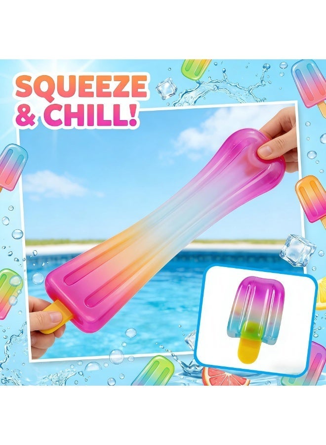Needoh Popsicle Squishy Toy - Stress Relief Fidget Toy, Soft TPR Sensory Squeeze Ball for Kids & Adults, Portable Anxiety Relief Popsicle - Image 4