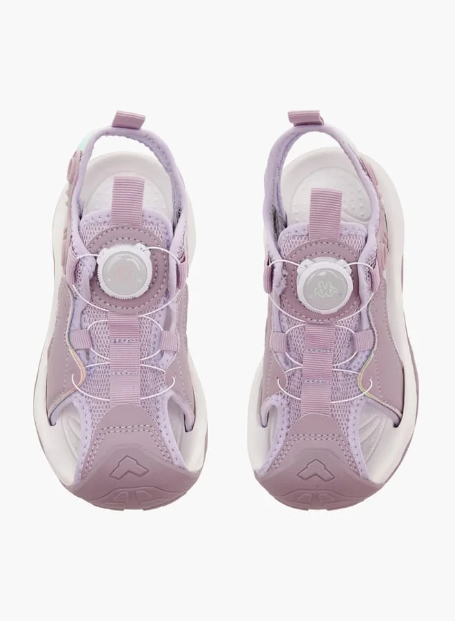 Kappa Girls' Textured Sandals with Rotating Buckle Closure