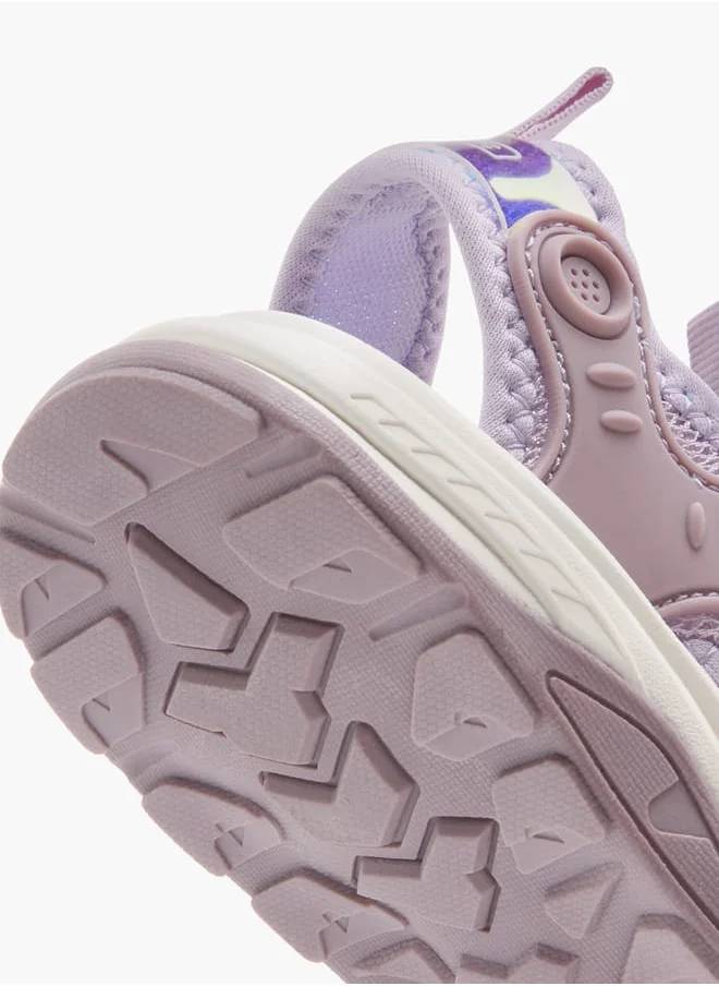 Kappa Girls' Textured Sandals with Rotating Buckle Closure