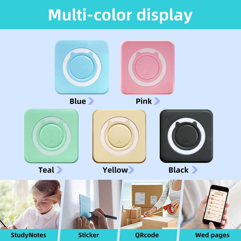 Mini Wrong Question Printer Ink-Free Bluetooth Connection Note Printing Label Printer Factory Gift - Image 4