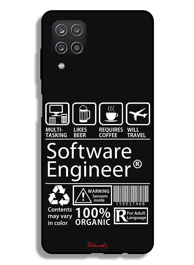 Tolwak Samsung Galaxy A12 Protective Case Cover Software Engineer Sticker - Image 1