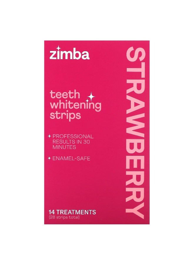 Zimba, Teeth Whitening Strips, Strawberry, 14 Treatments - Image 2